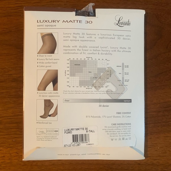 Levante pantyhose, 2 pairs: opaque & semi-opaque - Picture 3 of 5